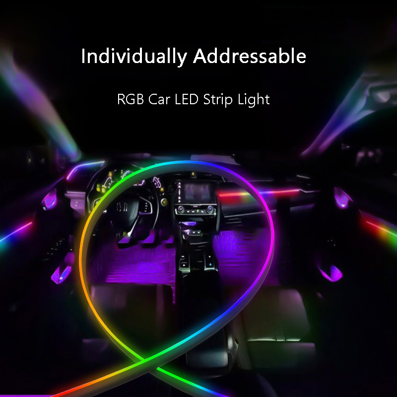 DC5V WS2812C Individually Addressable 2.6mm Thin LED Light Strips For Cars 92LEDs DC5V WS2812C Individually Addressable 2.6mm Thin LED Light Strips For Cars 92LEDs